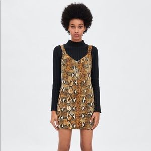 Zara snake print body con dress